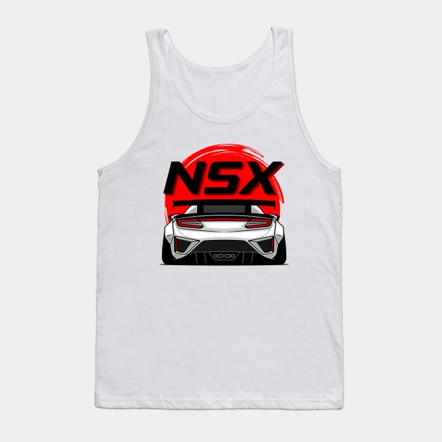 White NSX Rear JDM Tank Top by GoldenTuners